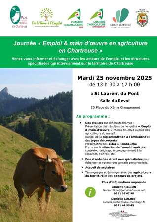 Photo de l'actualit Journe  Emploi & main d’oeuvre en agriculture en Chartreuse 